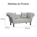 Ver imagem 6 de Namoradeira Estofada para Salão de Beleza Dubai Linho Bege - Lm Decor