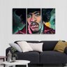 Quadro Jimi Hendrix Rock Música Mosaico 3 Peças em Tecido - 1