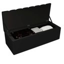 Ver imagem 5 de Recamier Calçadeira Bau 140 cm Dalia Suede Preto Artte