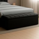 Ver imagem 2 de Recamier Calçadeira Bau 140 cm Dalia Suede Preto Artte