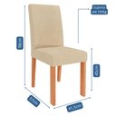 Ver imagem 4 de Mesa de Jantar Tampo de Vidro Off White Ester 1,80 com e 6 Cadeiras Maia Cinamomo/gengibre