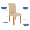 Ver imagem 6 de Mesa de Jantar Tampo de Vidro Off White Ester 1,80 com e 6 Cadeiras Maia Cinamomo/gengibre