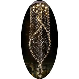 Luminária de Cristal Moderna Pé Direito Duplo com Até 2 M:1,80M/Bivolt - 1