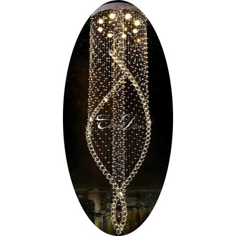 Luminária de Cristal Moderna Pé Direito Duplo com Até 2 M:1,80M/Bivolt