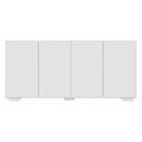 Ver imagem 3 de Aparador Buffet 4 Portas Com Pés Quadrados Veneza Multimóveis V3557 Branco Branco