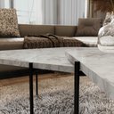 Ver imagem 5 de Kit 2 Mesa de Centro para Salas 65cm Palheta - Branco