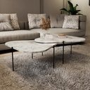 Ver imagem 2 de Kit 2 Mesa de Centro para Salas 65cm Palheta - Branco