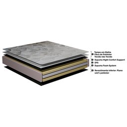 Colchão Casal Ortopédico 138x188x28 One Face Espuma D33 Dourado - 6