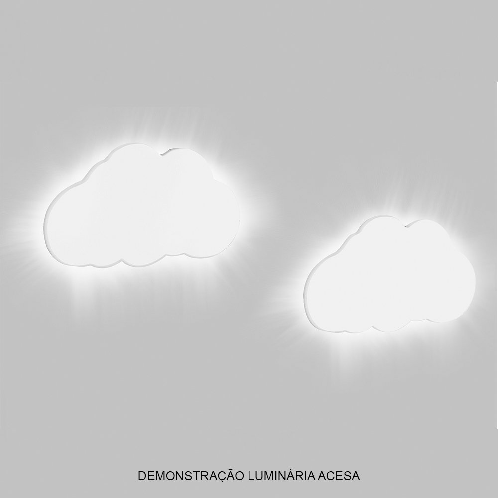 Kit 2 Luminarias de Parede Nuvem com Led - 2