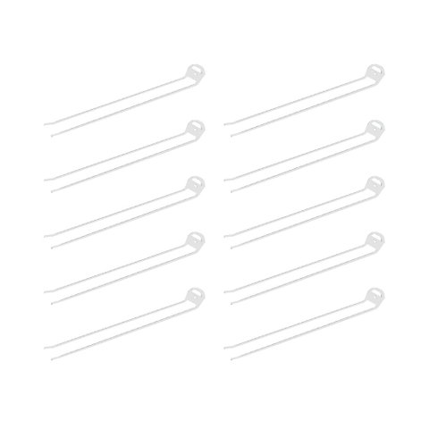 Kit Suporte de Vassouras com 10 Peças Branco 25 Cm