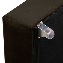 Puff Solteiro Marrom que Vira Cama com Rodízios e Bau para Sala Quarto Apartamento - 6