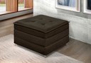 Ver imagem 1 de Puff Solteiro Marrom que Vira Cama com Rodízios e Bau para Sala Quarto Apartamento