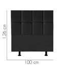 Ver imagem 2 de Cabeceira Poliana Cama Box Solteiro 100 Cm Suede Preto