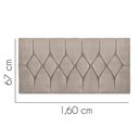 Ver imagem 2 de Painel Estofado Luxo Capitonê Istambul 160cm Queen Size para Cama Box Corino Bege - Gat Magazine