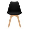 Cadeira Charles Eames Leda Design Wood Estofada Base Madeira Preta - 8