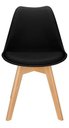 Ver mais imagens de Cadeira Charles Eames Leda Design Wood Estofada Base Madeira Preta