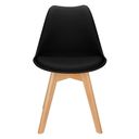 Ver imagem 2 de Cadeira Charles Eames Leda Design Wood Estofada Base Madeira Preta