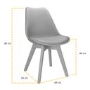 Ver imagem 6 de Cadeira Charles Eames Leda Design Wood Estofada Base Madeira Preta