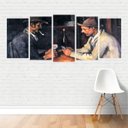 Ver imagem 1 de Quadro Artístico Paul Cézanne Os Jogadores de Cartas em Canvas