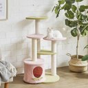 Ver imagem 4 de Arranhador Gato Pet Felino Animais Casinha Brinquedo 5 Modos Descanso Escala Sisal Aconchegante Conf