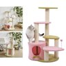 Arranhador Gato Pet Felino Animais Casinha Brinquedo 5 Modos Descanso Escala Sisal Aconchegante Conf - 1