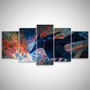 Ver imagem 2 de Quadro Samurai Jack Animes Mosaico 5 Peças 125x60