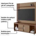 Ver imagem 3 de Estante Home TV Maragogi 2 Portas 3 Prateleiras 160cm Fendi Carvalho Bechara Móveis