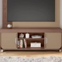 Ver imagem 5 de Estante Home TV Maragogi 2 Portas 3 Prateleiras 160cm Fendi Carvalho Bechara Móveis