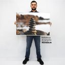 Ver imagem 2 de Quadro Decorativo em Canvas Meditação e Equilíbrio - Moldura Branca - 90 x 60cm