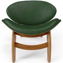 Ver imagem 3 de Kit 4 Poltronas Decorativa Orgânica Sala Living Kadosh L02 Couríssimo Verde Musgo - Lyam Decor