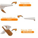 Ver imagem 4 de Mesa para Sala de Jantar Carol 180cm Em MDF e Vidro canto reto