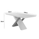 Ver imagem 3 de Mesa para Sala de Jantar Carol 180cm Em MDF e Vidro canto reto