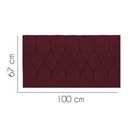 Ver imagem 2 de Painel Estofada Istambul Botão Capitonê 100cm Solteiro para Cama Box Quarto Suede Bordô - Gat Magazi