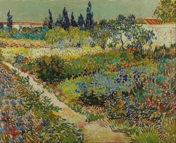 Jardim em Arles - van Gogh - Tela 50x61 Para Quadro - 1