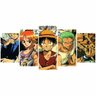 Quadro decorativo Luffy One Piece Mosaico 5 Peças 125x60 - 5