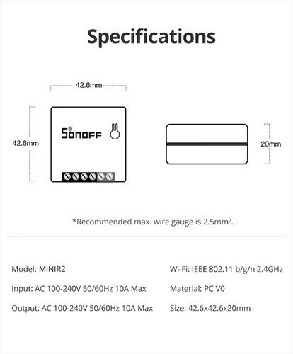 Sonoff Mini R2 Interruptor Inteligente Wifi Alexa Google - 20