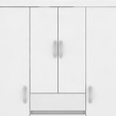 Ver mais imagens de Guarda Roupa Casal 6 Portas 62020 Branco Rosa Flex Demobile