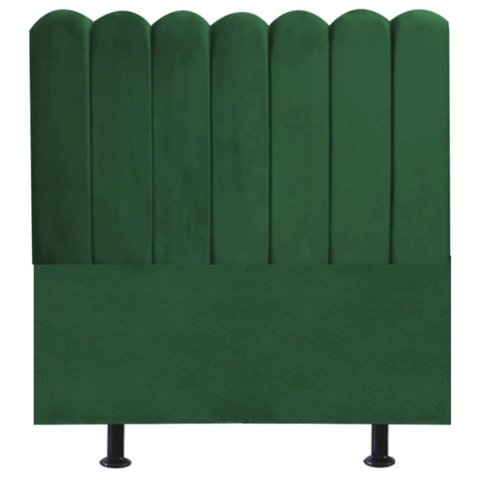 Cabeceira Nuvem Cama Box Casal 140 cm Alanis Suede Verde