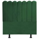 Ver imagem 1 de Cabeceira Nuvem Cama Box Casal 140 cm Alanis Suede Verde