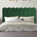 Ver imagem 2 de Cabeceira Nuvem Cama Box Casal 140 cm Alanis Suede Verde
