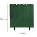 Ver imagem 3 de Cabeceira Nuvem Cama Box Casal 140 cm Alanis Suede Verde