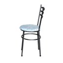Ver imagem 3 de Cadeira para Mesa Epoxi Preta Craqueada Assento Floral:floral Gelo