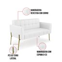 Ver imagem 6 de Sofá Namoradeira e 2 Poltronas Pé de Ferro Dourado Elisa Corino D03 - D'Rossi