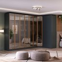 Ver imagem 1 de Roupeiro Modulado Ravi Mdf 9 Portas Reflecta 323x232,2cm Grafitto 1110