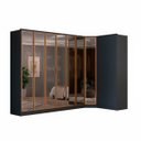 Ver imagem 2 de Roupeiro Modulado Ravi Mdf 9 Portas Reflecta 323x232,2cm Grafitto 1110