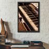 Quadro Fotografia Piano 45x34cm - com vidro:Madeira preta - 2