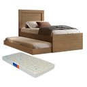 Ver imagem 1 de Bicama Solteiro Com Cama Auxiliar Bibox com Colchão Luara Castanho
