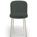 Ver imagem 3 de Kit 04 Cadeiras para Sala de Jantar Cozinha Estofada Gavi Arena L02 Linho Verde Musgo - Lyam Decor