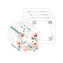 Ver imagem 1 de Kit Sousplat + Guardanapo Papoulas Rosa - 4 Peças - com Base