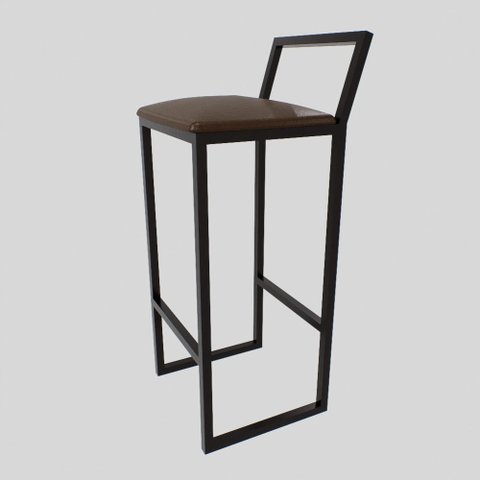 Banqueta Alta Balcão Bistrô Industrial Preta Confort Assento Estofado  Don Castro Decor